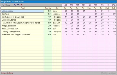 Diet Spread Screenshot